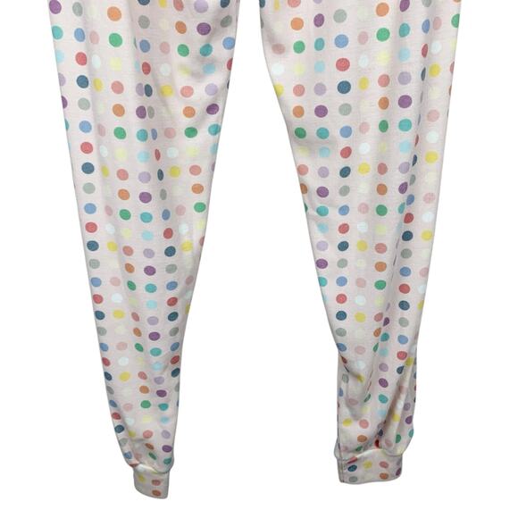 Polkadot England Pajama Pants Lounge Joggers Soft Colorful Women's L - Picture 7 of 9